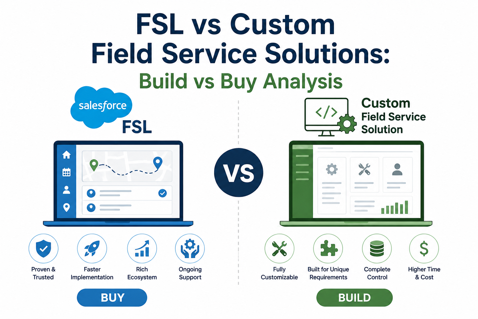 FSL vs Custom Field Service Solutions: Build vs Buy Analysis